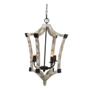 4 Light Chandelier, Hanging Light Fixture With Adjustable Chain For Kitchen, Bulb Not Included - Cream