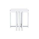 Cable - End Table - White / Silver