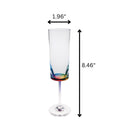 Halo - Oval Unbreakable Plastic Champagne Flutes Acrylic Wedding Glasses, 4Oz Capacity (Set of 4) - Clear