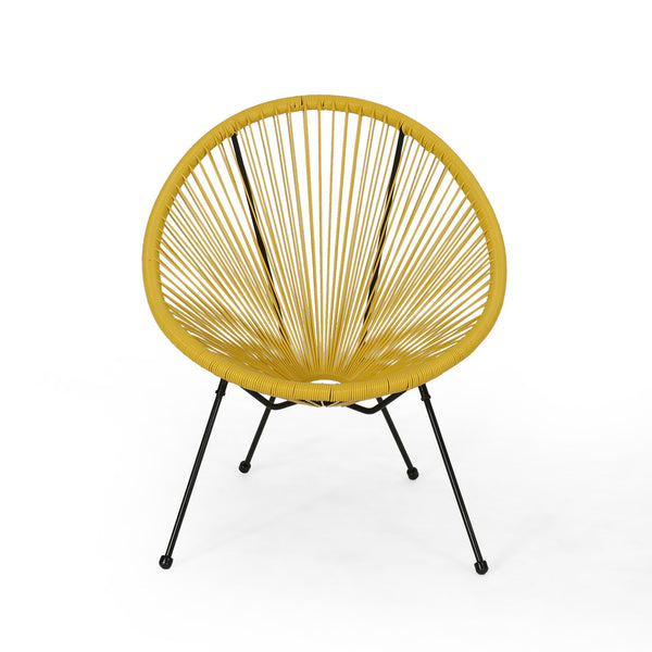 Union - Chair With Woven Design And Steel Frame