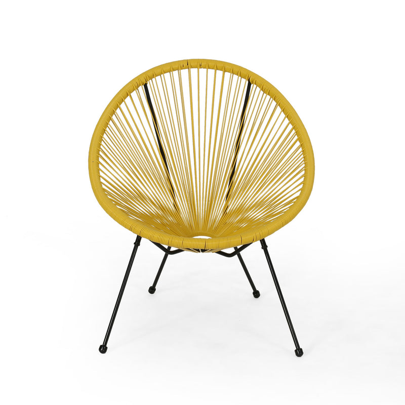Union - Chair With Woven Design And Steel Frame
