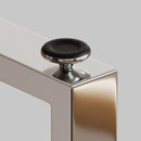 Modern Minimalist Rectangular Dining Table With Tempered Glass Top