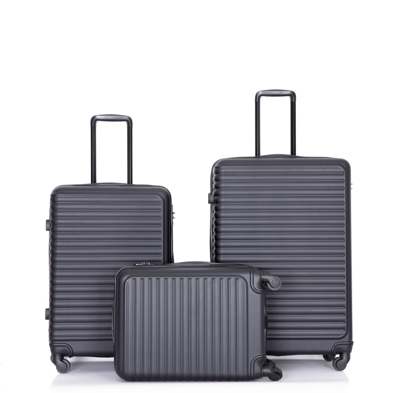 3 Piece Luggage Sets Lightweight Suitcase With Two Hooks, Spinner Wheels, Tsa Lock