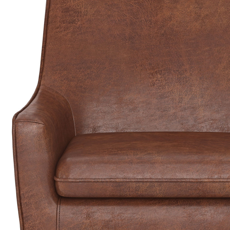 Robson - Accent Chair - Distressed Saddle Brown