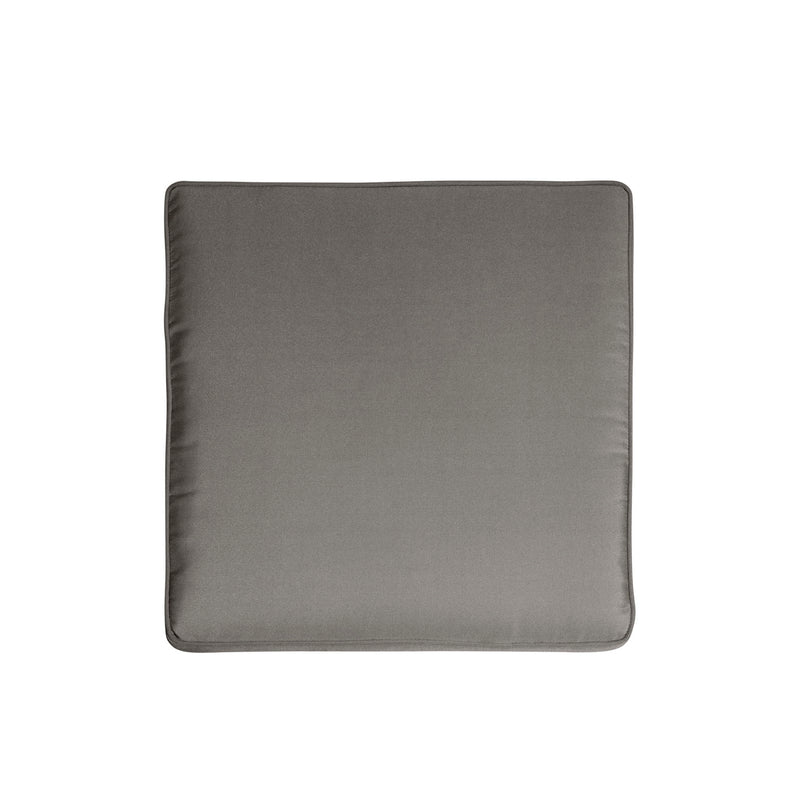 Outdoor Aluminum Ottoman With Cushion - Gray