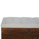 Linen Storage Trunk - Chestnut / White Linen