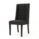 Sophisticated Tufted Dining Chair With High Back Design