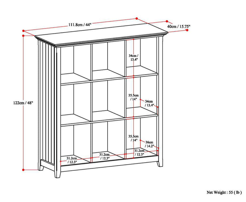 Acadian - 9 Cube Bookcase and Storage Unit