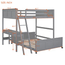 Full Over Full Bunk Bed With Desk