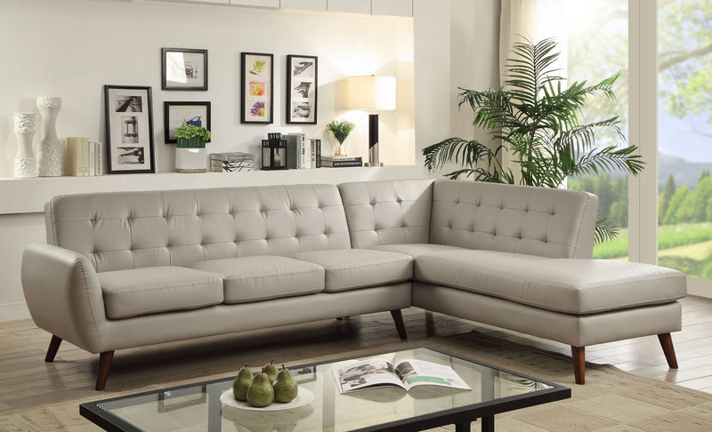 Essick II - Right Hand Facing Chaise Sectional Sofa - Gray