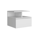 Flopini - Floating Nightstand With 1 Drawer, Compact Size - White