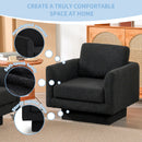 360° Modern Swivel Accent Chair Round Armchair, Thick Padded Single Lounge Sofa Upholstered Comfy