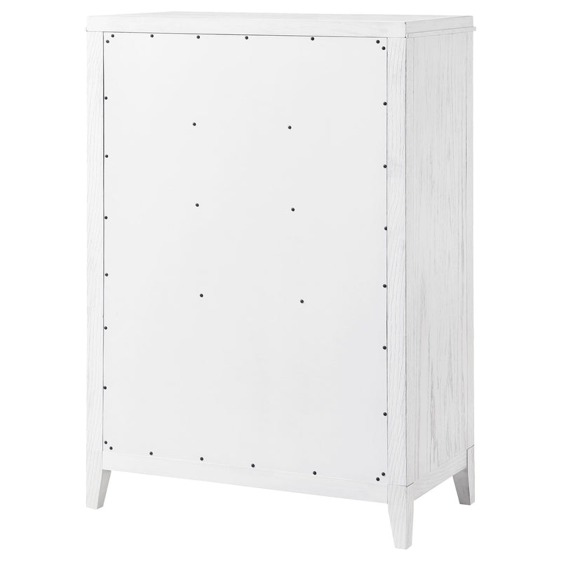 Marielle - 5-Drawer Bedroom Chest - Distressed White