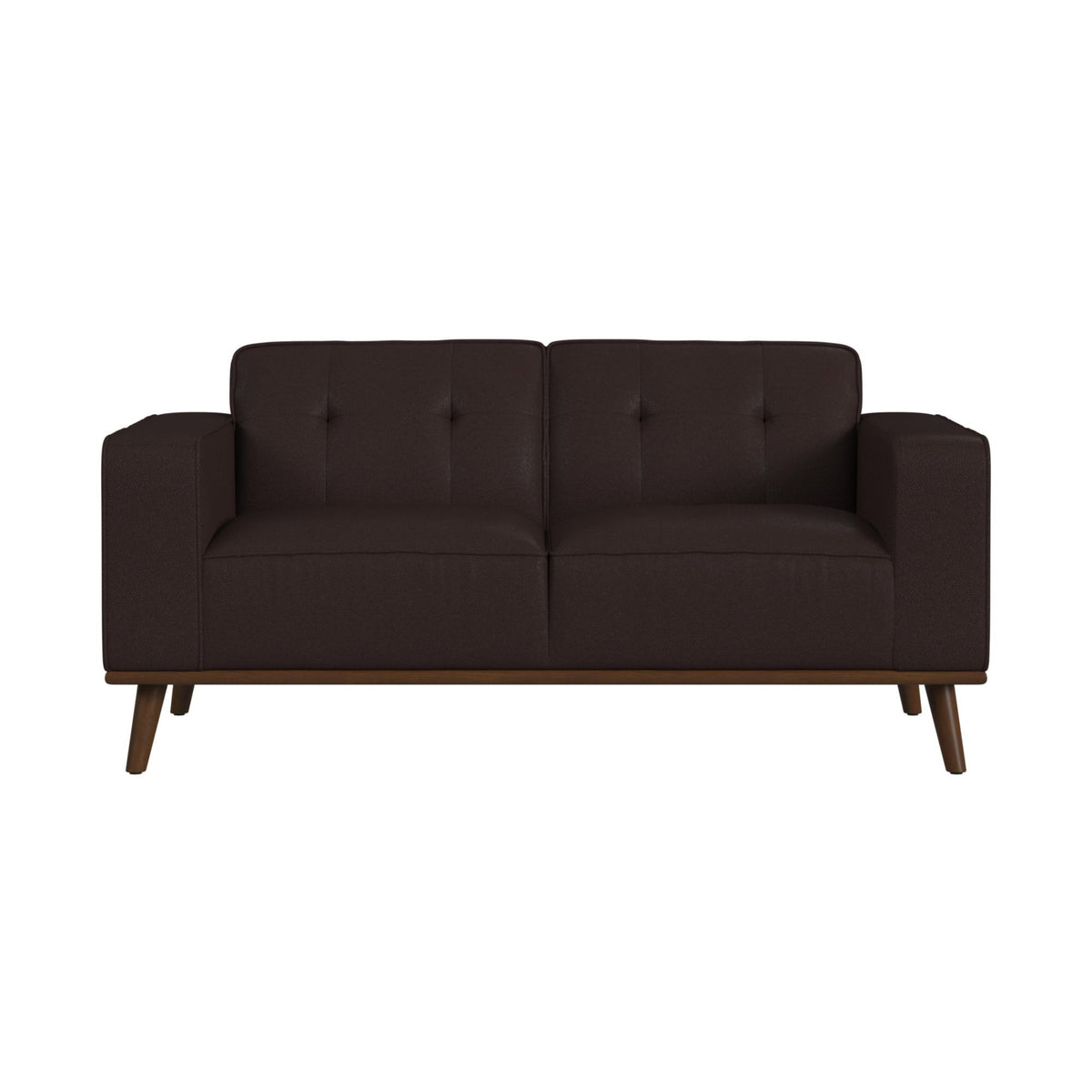 Destiny Loveseat With Wood Front in Dark Brown by Elements International, view 6
