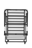 Folding Bed with Mattress 75' x 31' Rollaway Guest Bed Portable Foldable Bed for Adults with 5' Memory Foam Mattress Space-Saving All Metal Steel Pipe Frame Slatted Pipe Style