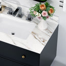 Vanity Top With Undermount Sink And Backsplash, Sintered Stone