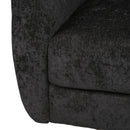 Contemporary Swivel Chair With Wingback Design - Black