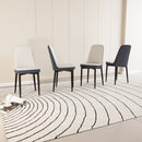 Modern Dining Chair With Cushions And Metal Legs