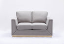 Valin - 3 Piece Living Room Set Meeting Room And Small Apartment Sofa Loveseat Chair - Gray