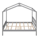 Full Size Wood House Bed with Storage Space, Gray (OLD SKU :LP000002AAE)