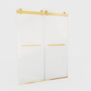 Frameless Double Sliding Soft-Close Shower Door, 3 / 8" (10Mm) Thick SGCC Tempered Glass Door, Matte