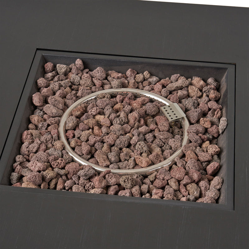 Modern Square Fire Pit With 50,000 Btu