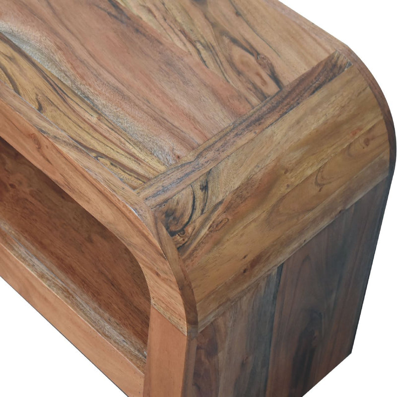 Darcy - Media Unit With Shelf - Antique Brown