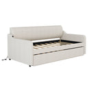 Upholstered Daybed With Trundle And USB Charging