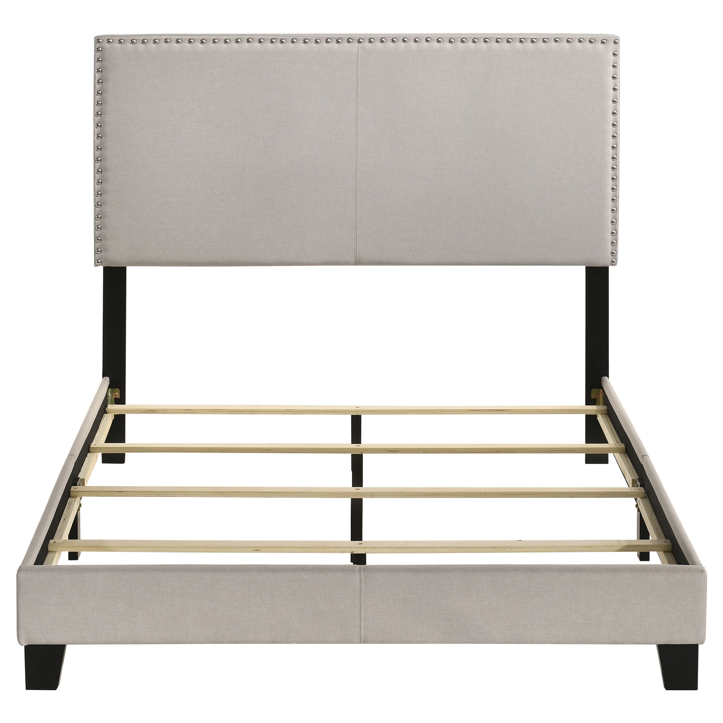 Boyd Upholstered Full Panel Bed Ivory — view 4