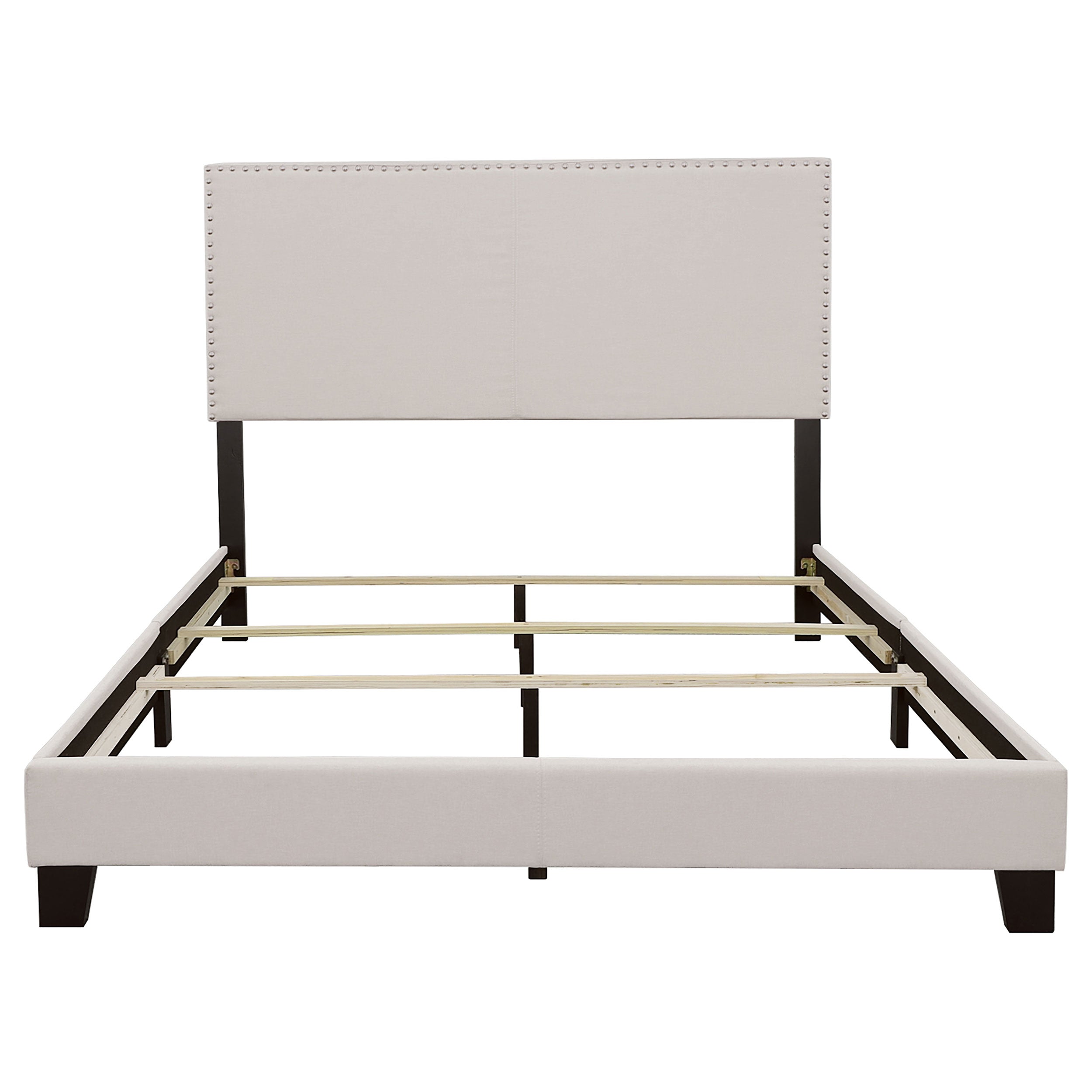 Boyd Upholstered Eastern King Panel Bed Ivory — view 4