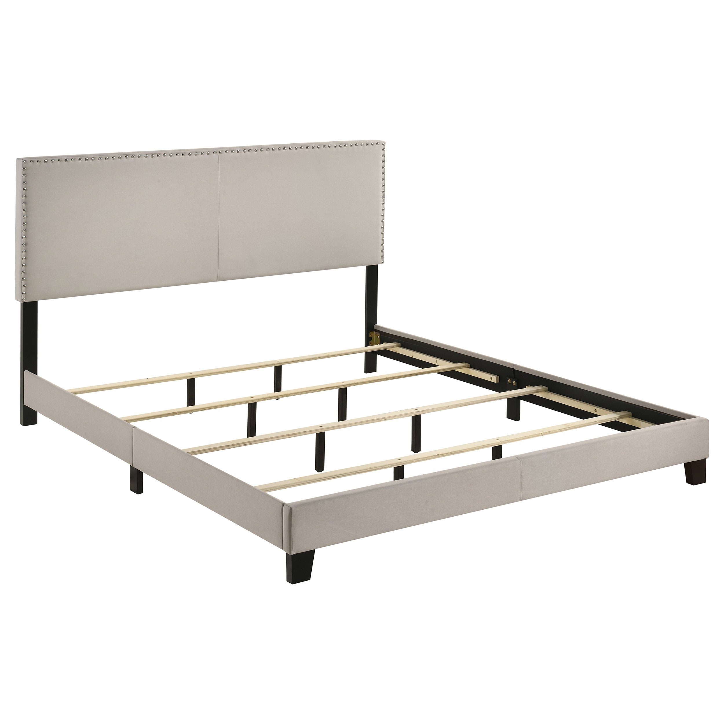 Boyd Upholstered California King Panel Bed Ivory — view 1
