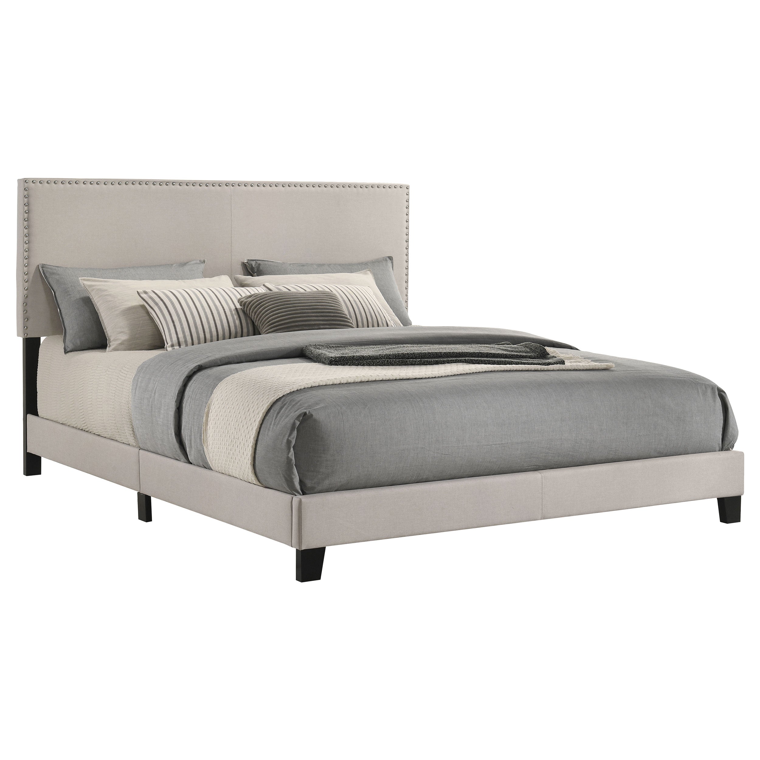 Boyd Upholstered California King Panel Bed Ivory — view 3