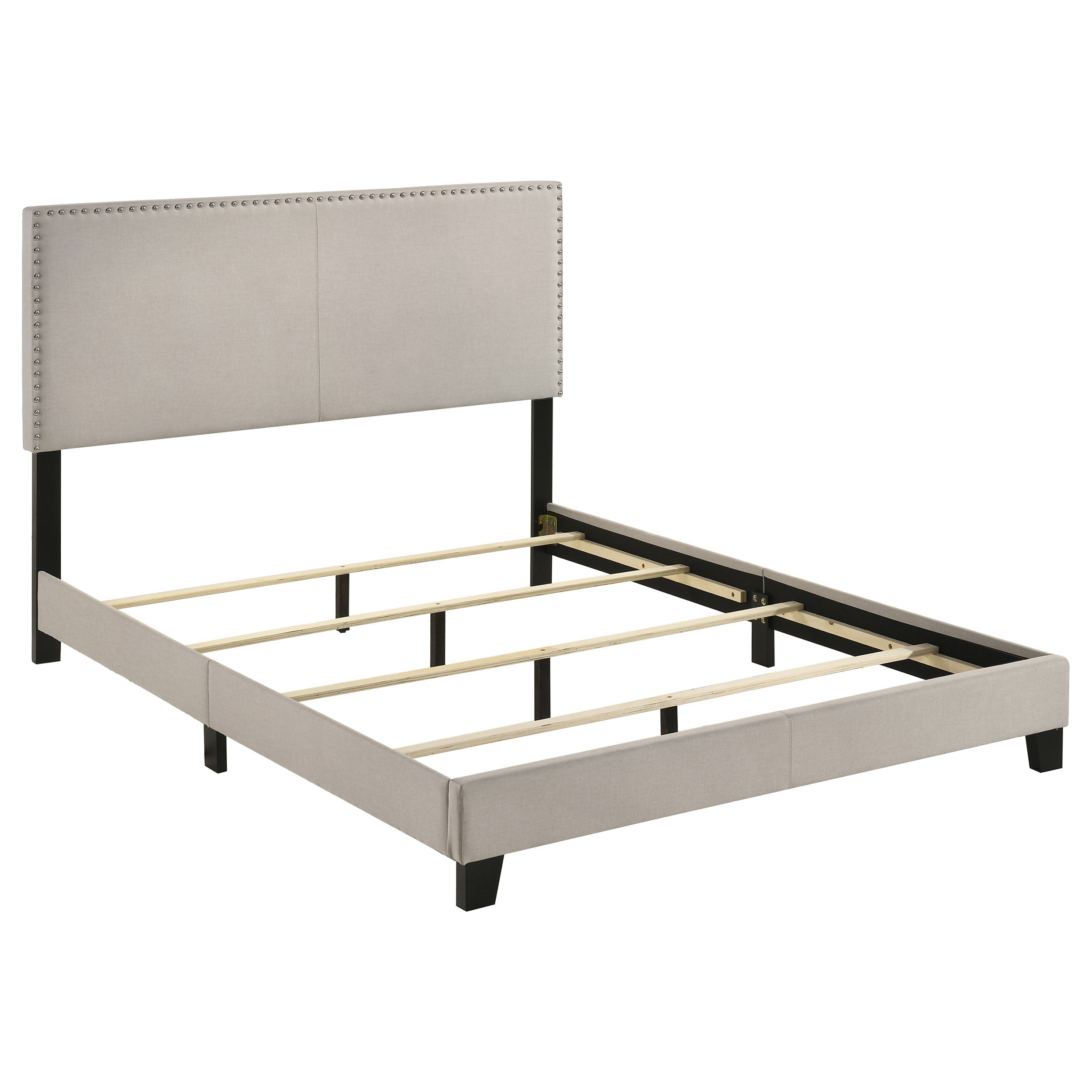 Boyd Upholstered Queen Panel Bed Ivory — view 1