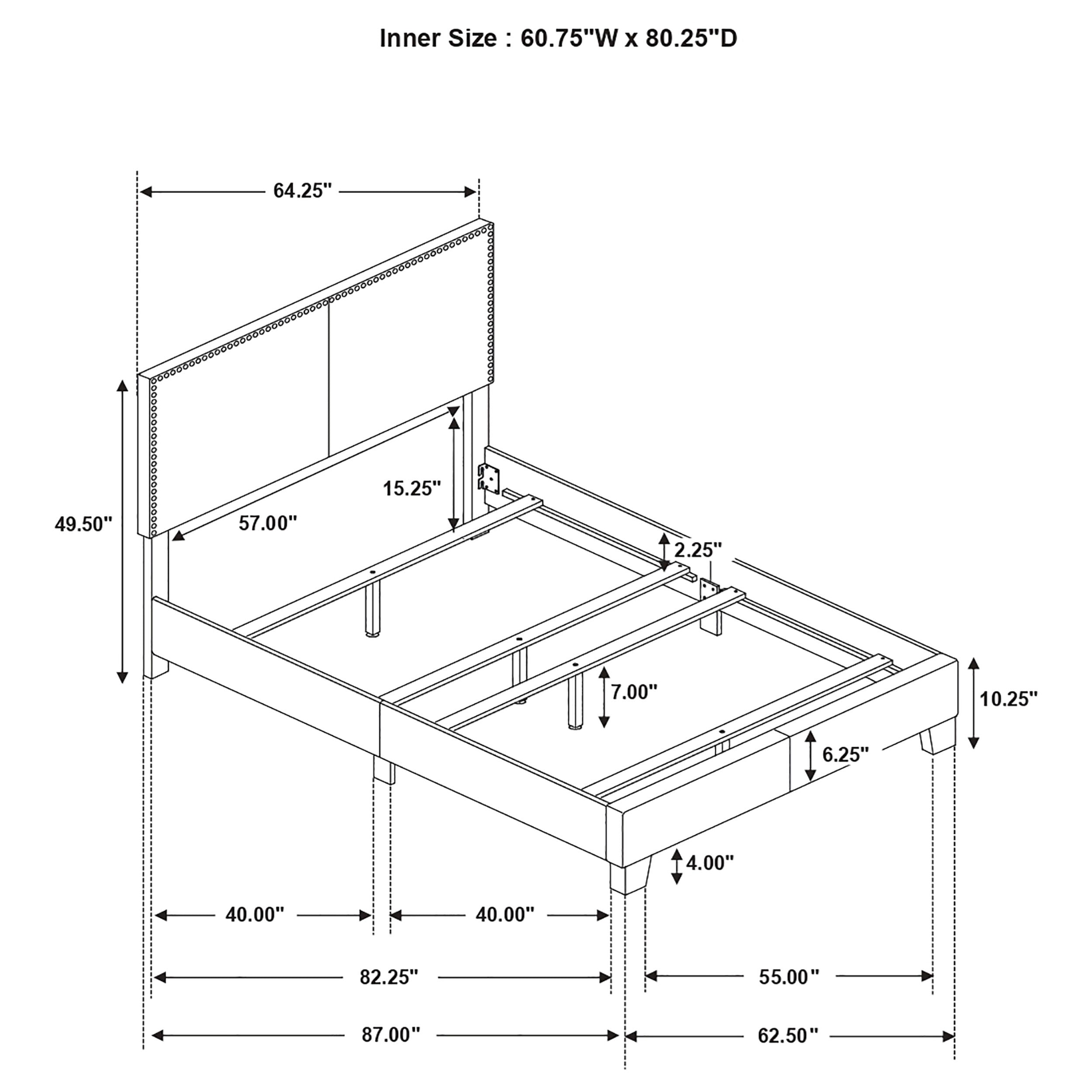 Boyd Upholstered Queen Panel Bed Ivory — view 9
