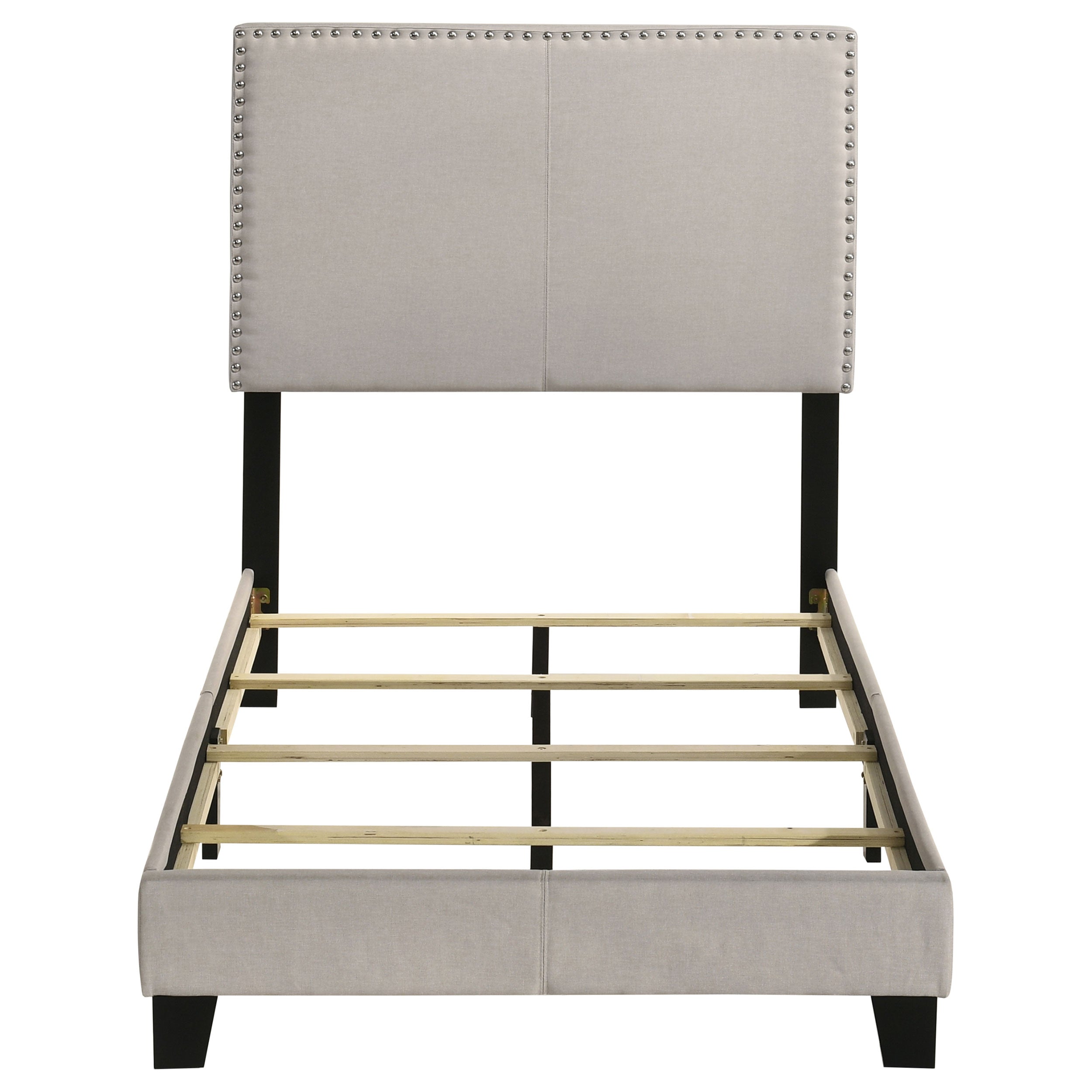 Boyd Upholstered Twin Panel Bed Ivory — view 4