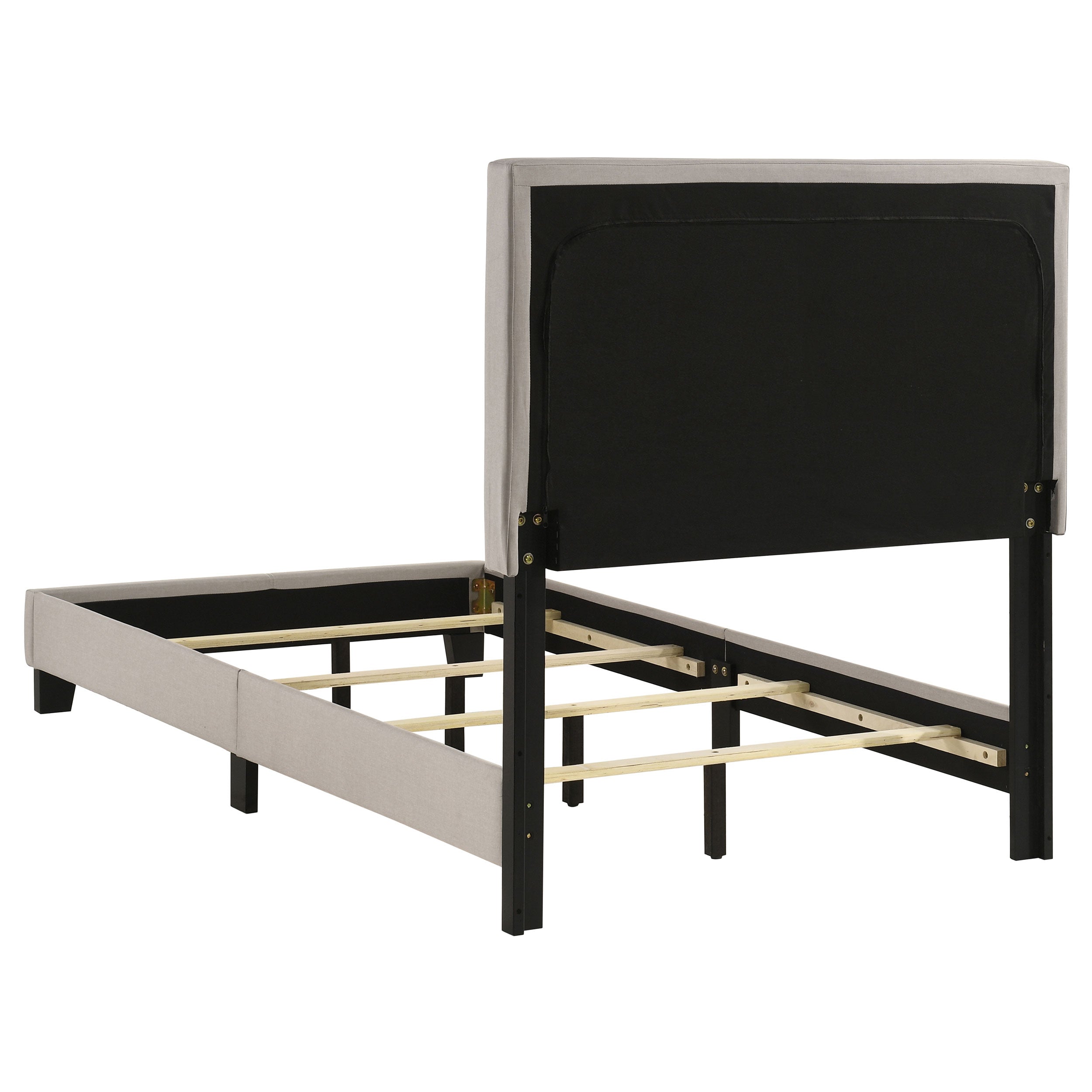 Boyd Upholstered Twin Panel Bed Ivory — view 5