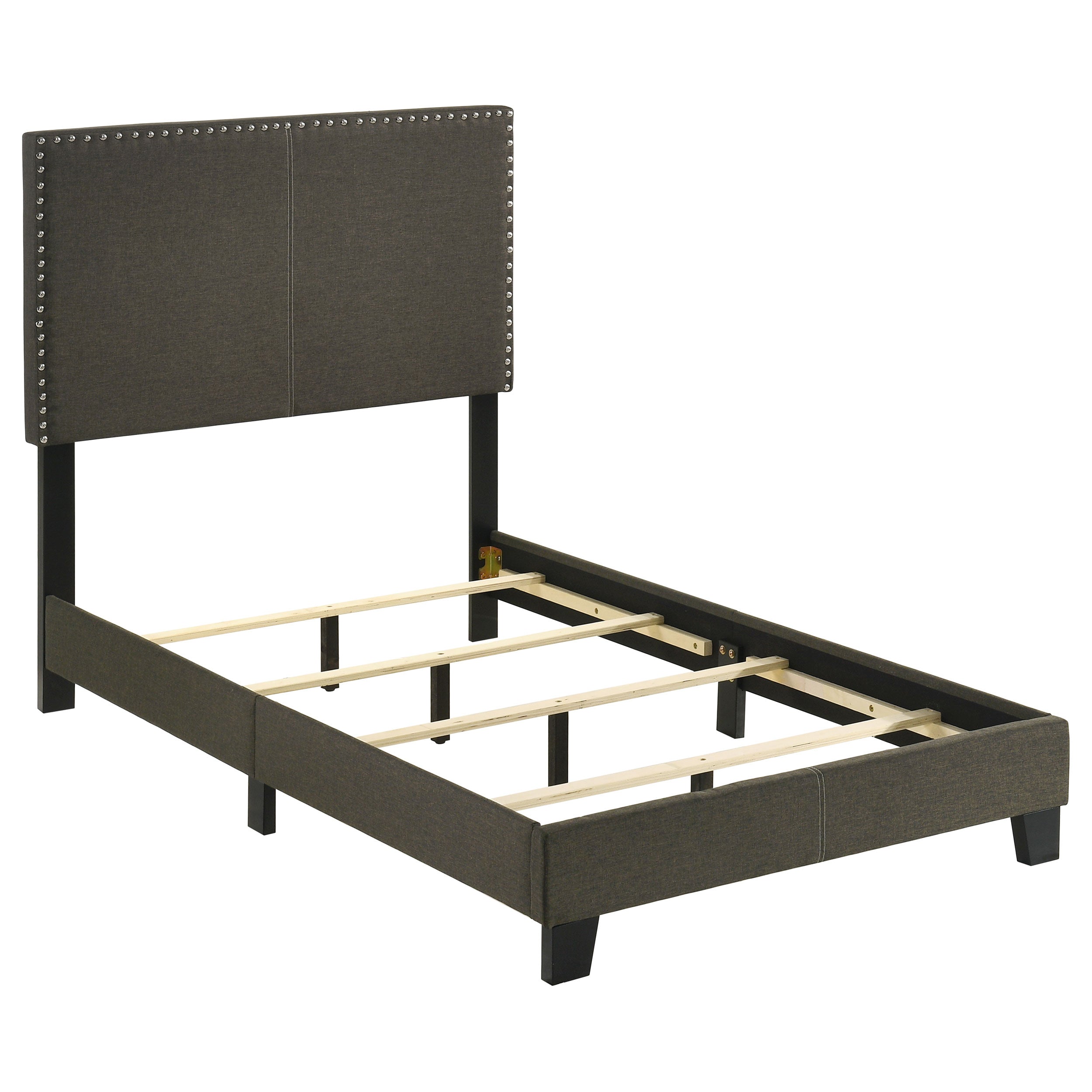 Boyd Upholstered Twin Panel Bed Charcoal — view 1