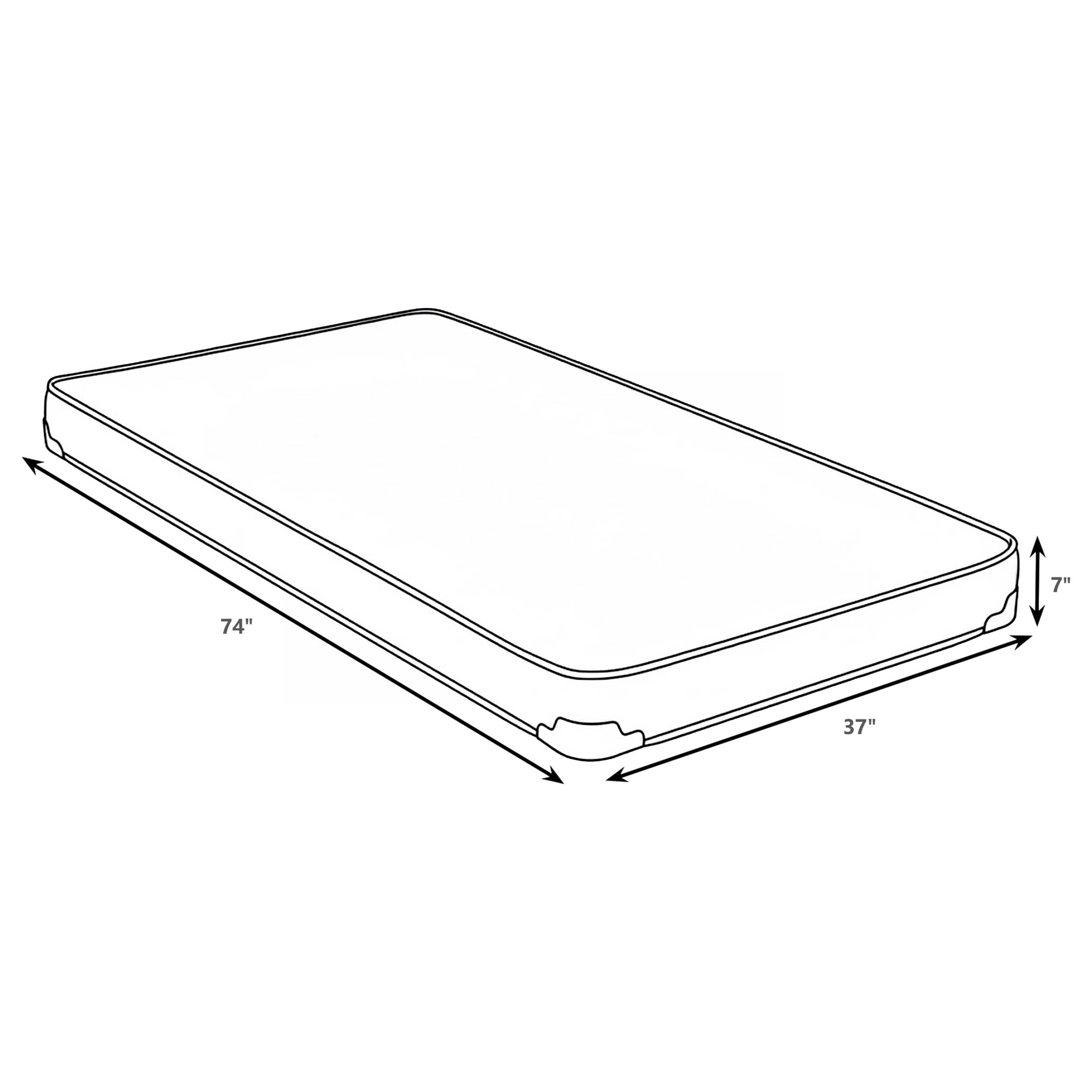 Drover 7-inch Twin Foam Mattress with Built-in Bunkie Board — view 3