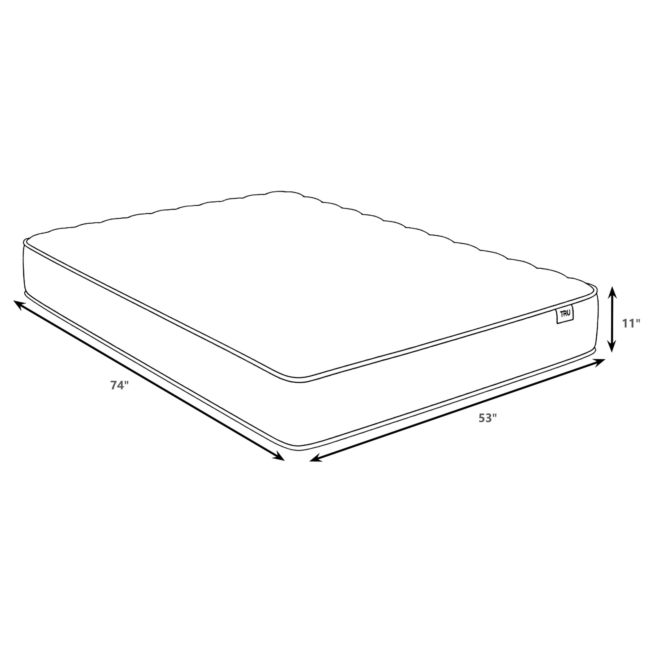 Hayes Full Firm Tight Top Hybrid Mattress White — view 5