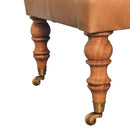 Buffalo - Leather Ottoman With Castor Legs