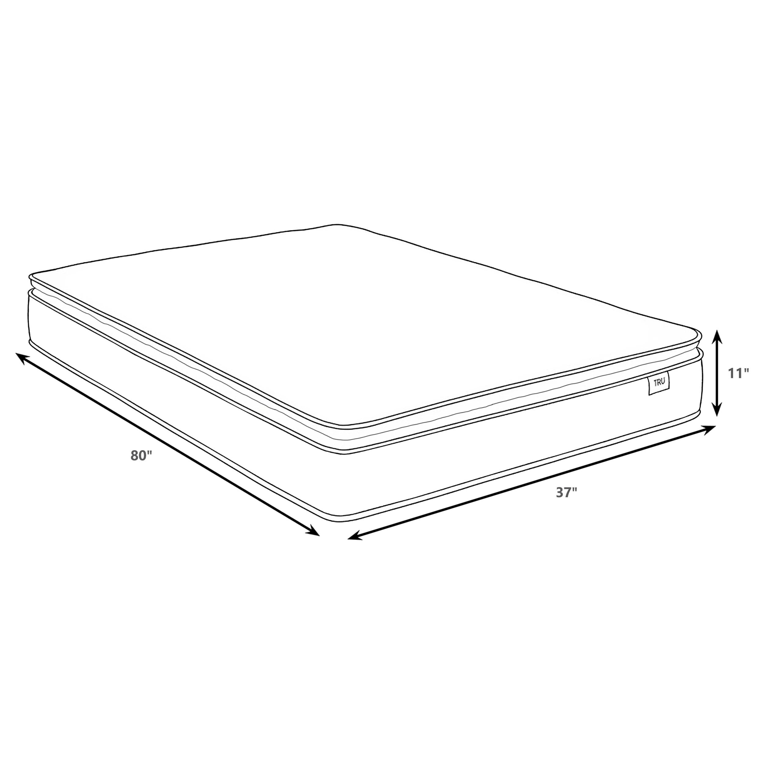 Hayes 11-inch Twin XL Pillow Top Memory Foam Hybrid Mattress — view 5