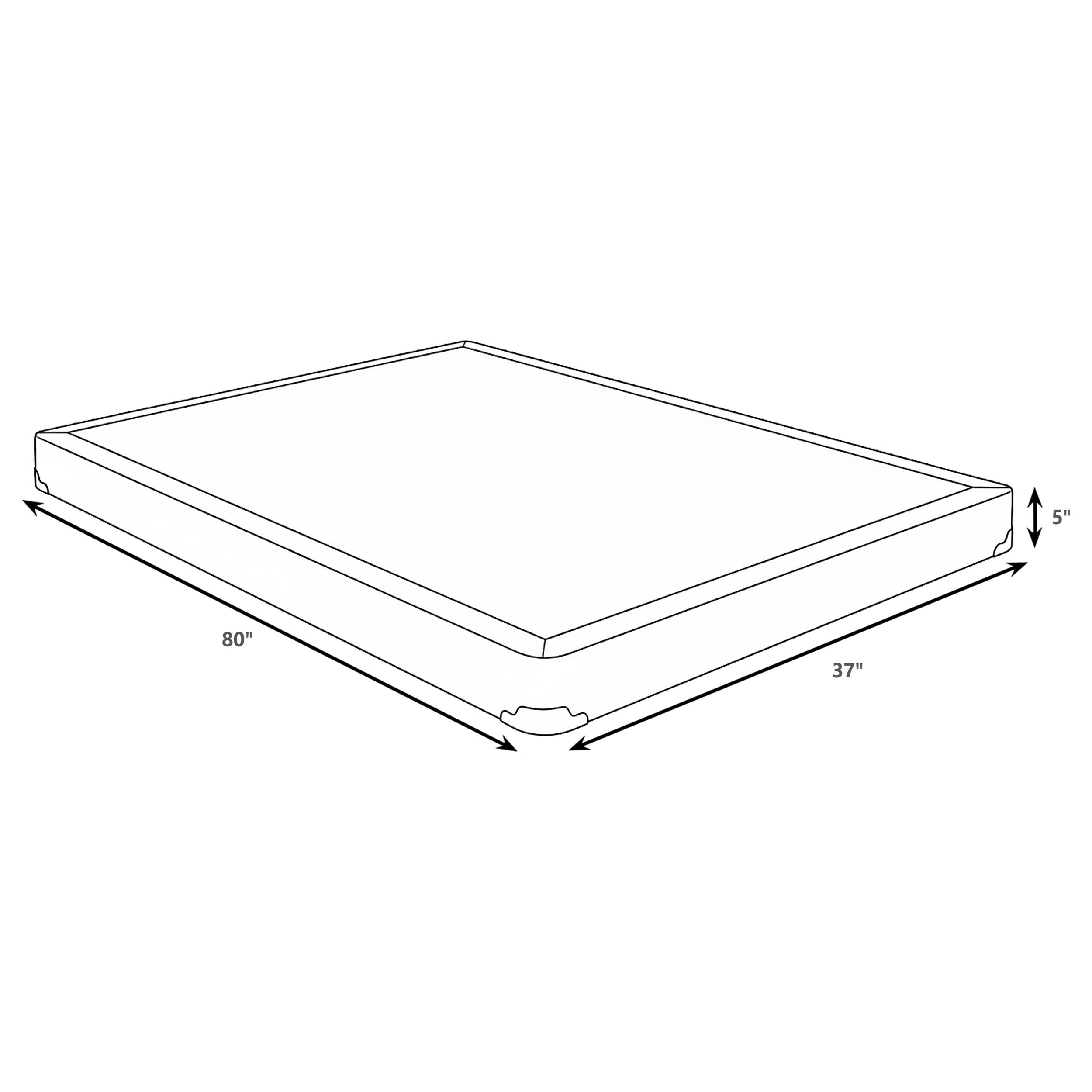 Mercer 5-inch Twin XL Low Profile Box Spring Foundation — view 3