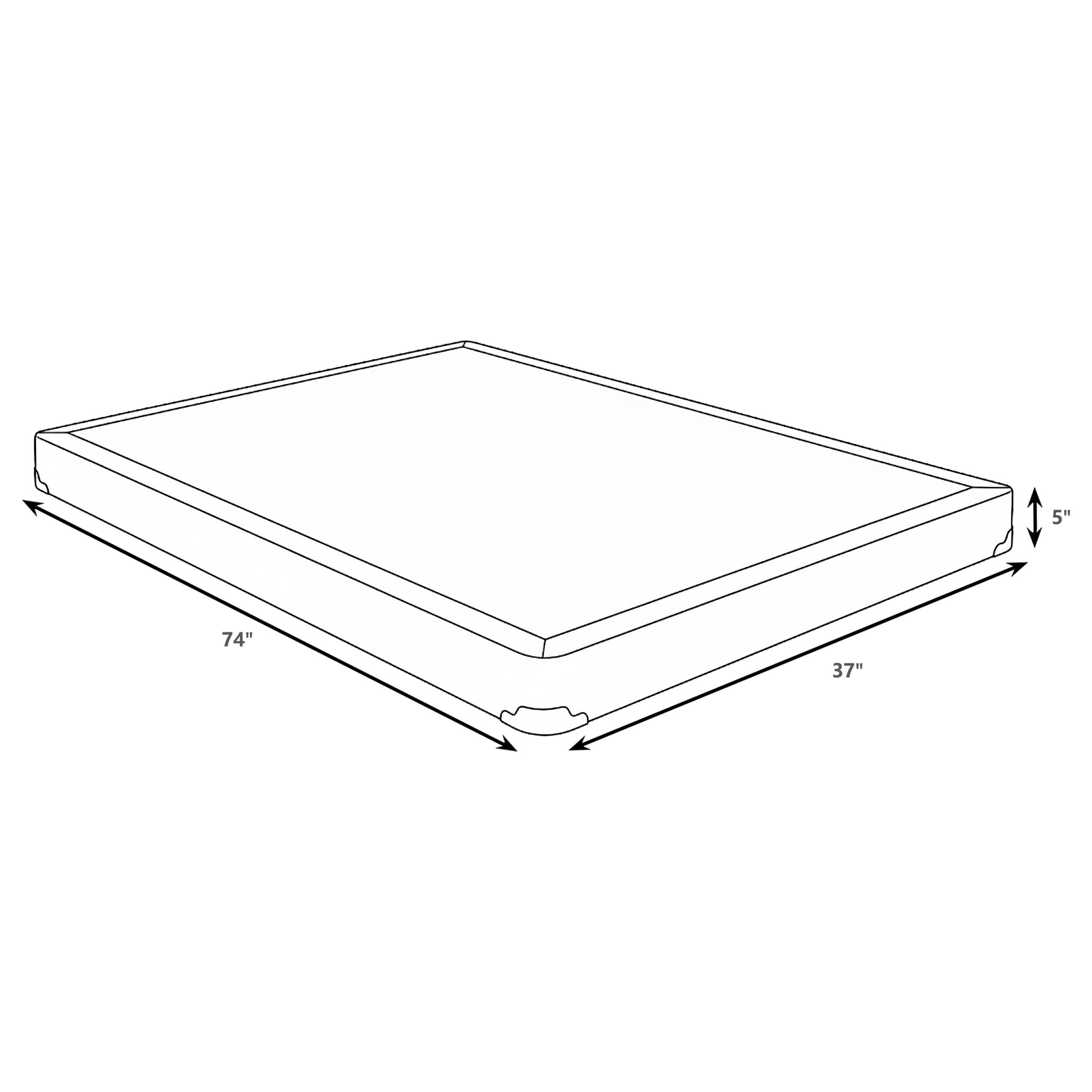 Mercer 5-inch Twin Low Profile Box Spring Foundation — view 3