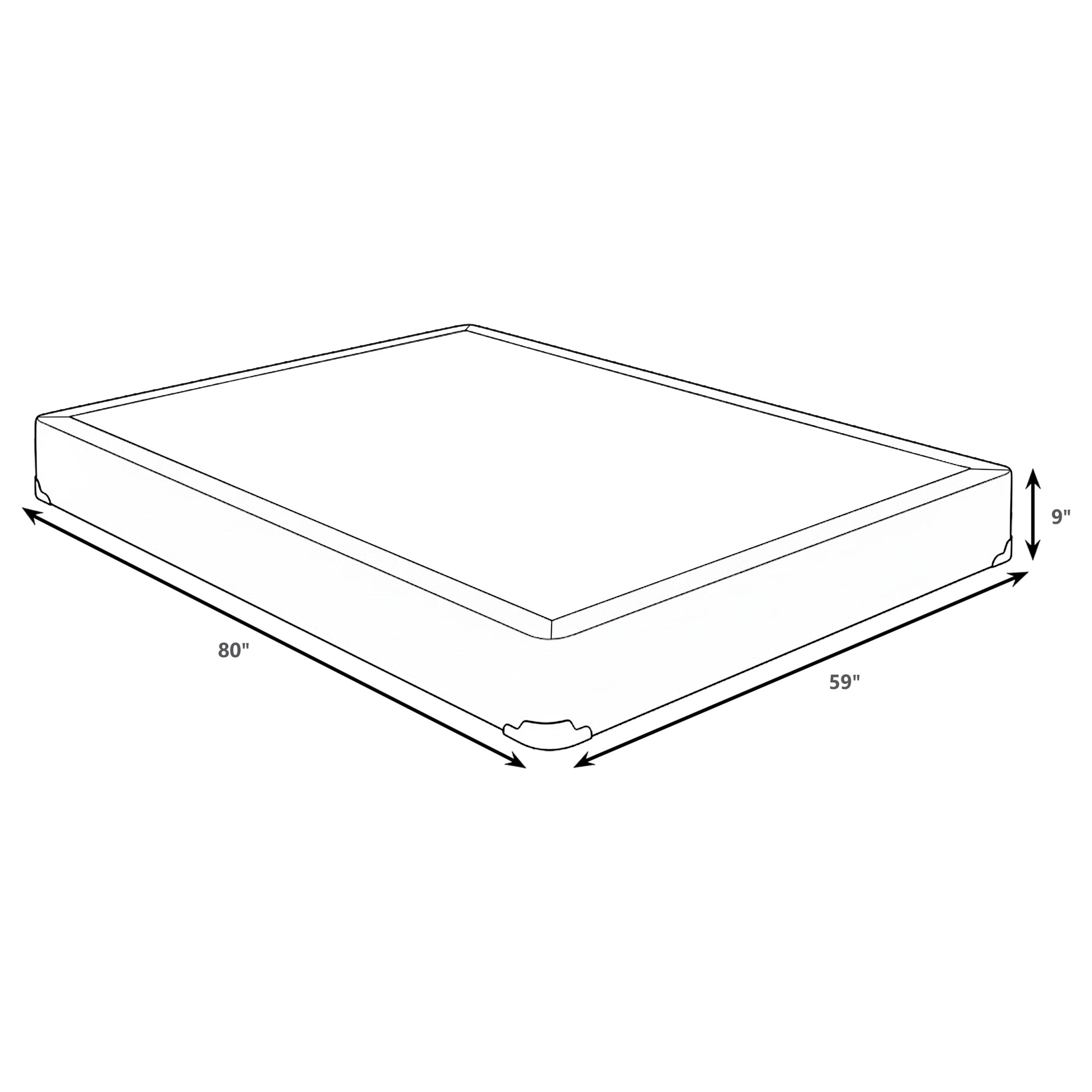 Mercer 9-inch Queen Standard Box Spring Foundation — view 3