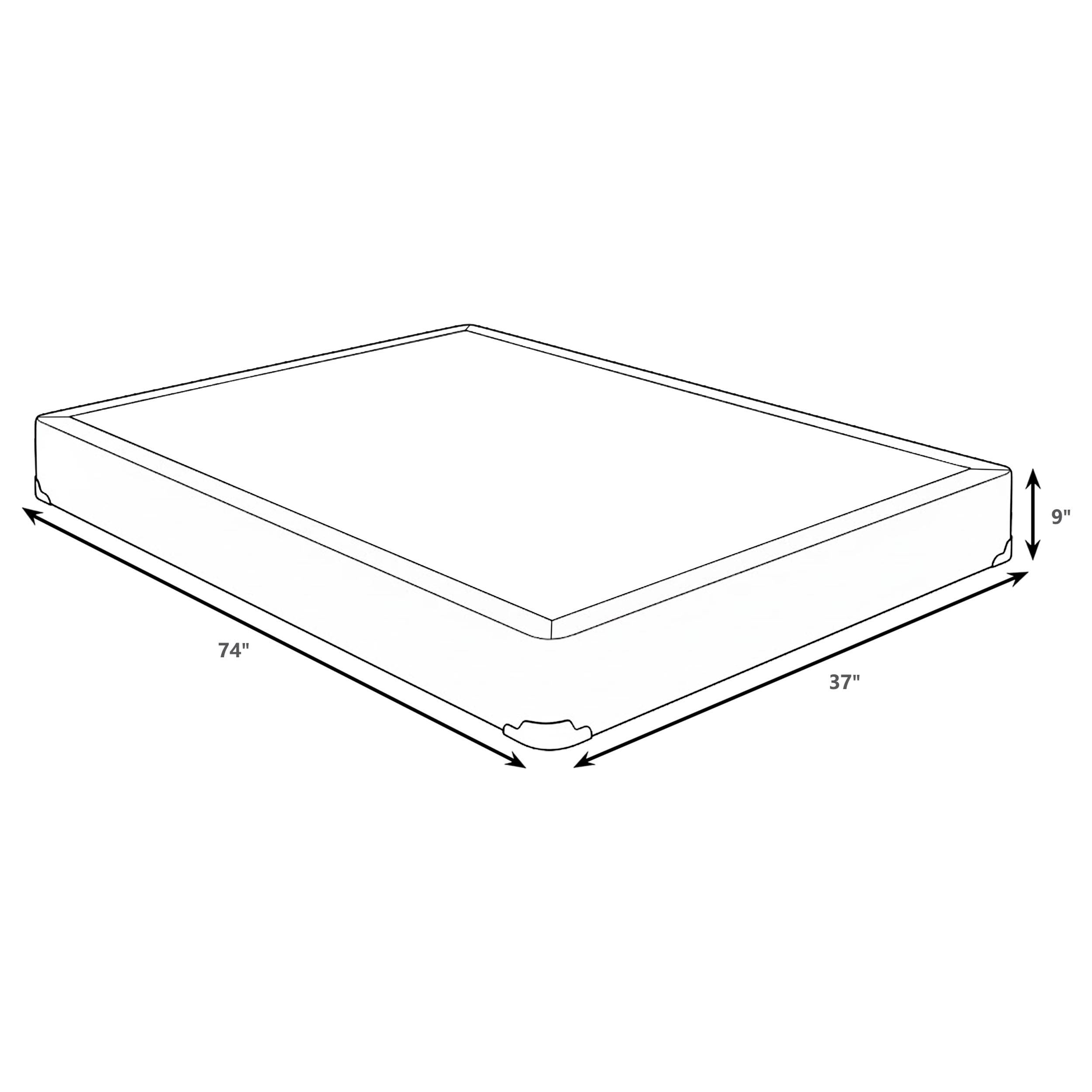 Mercer 9-inch Twin Standard Box Spring Foundation — view 3