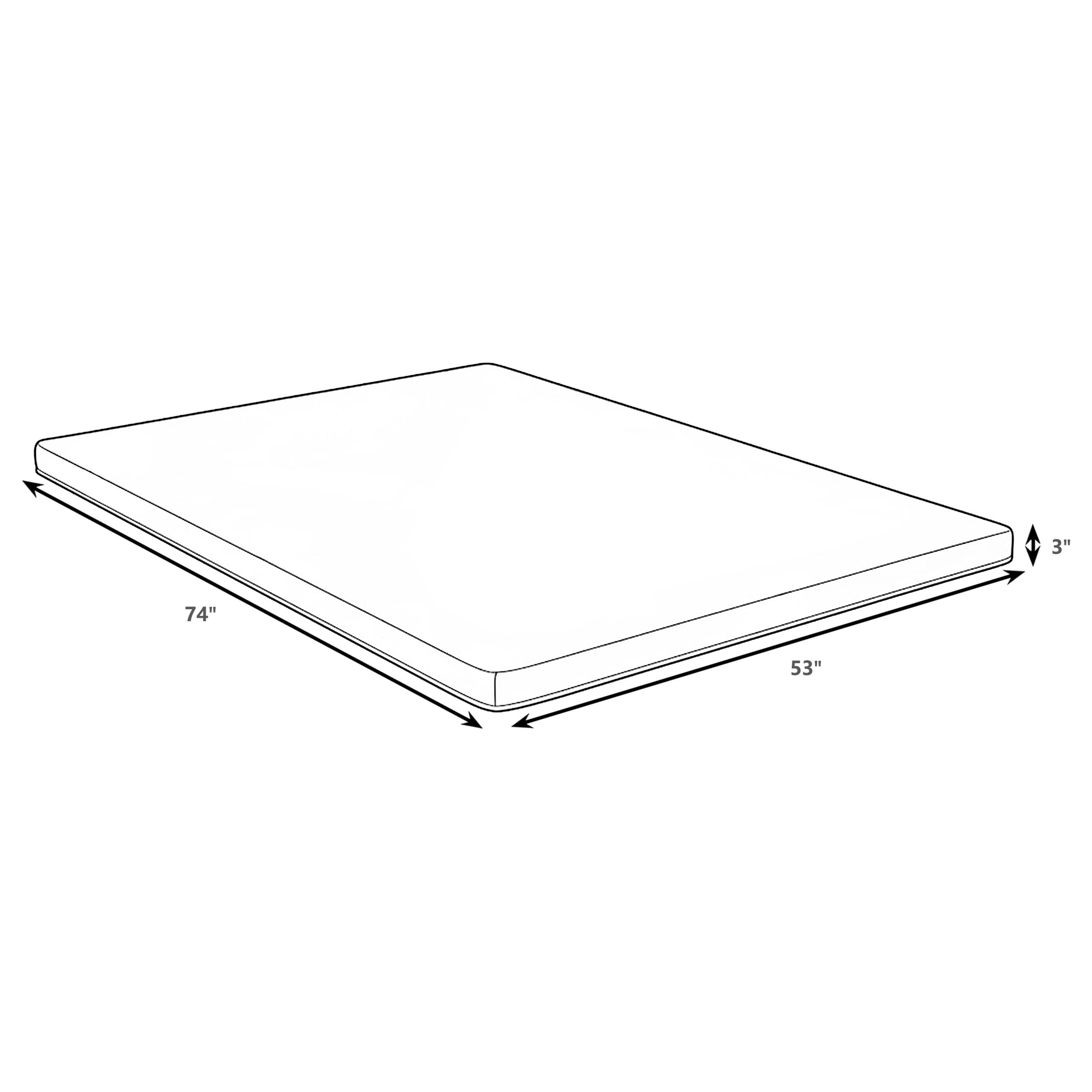 Cascade 3-inch Full Cool Memory Foam Mattress Topper — view 4