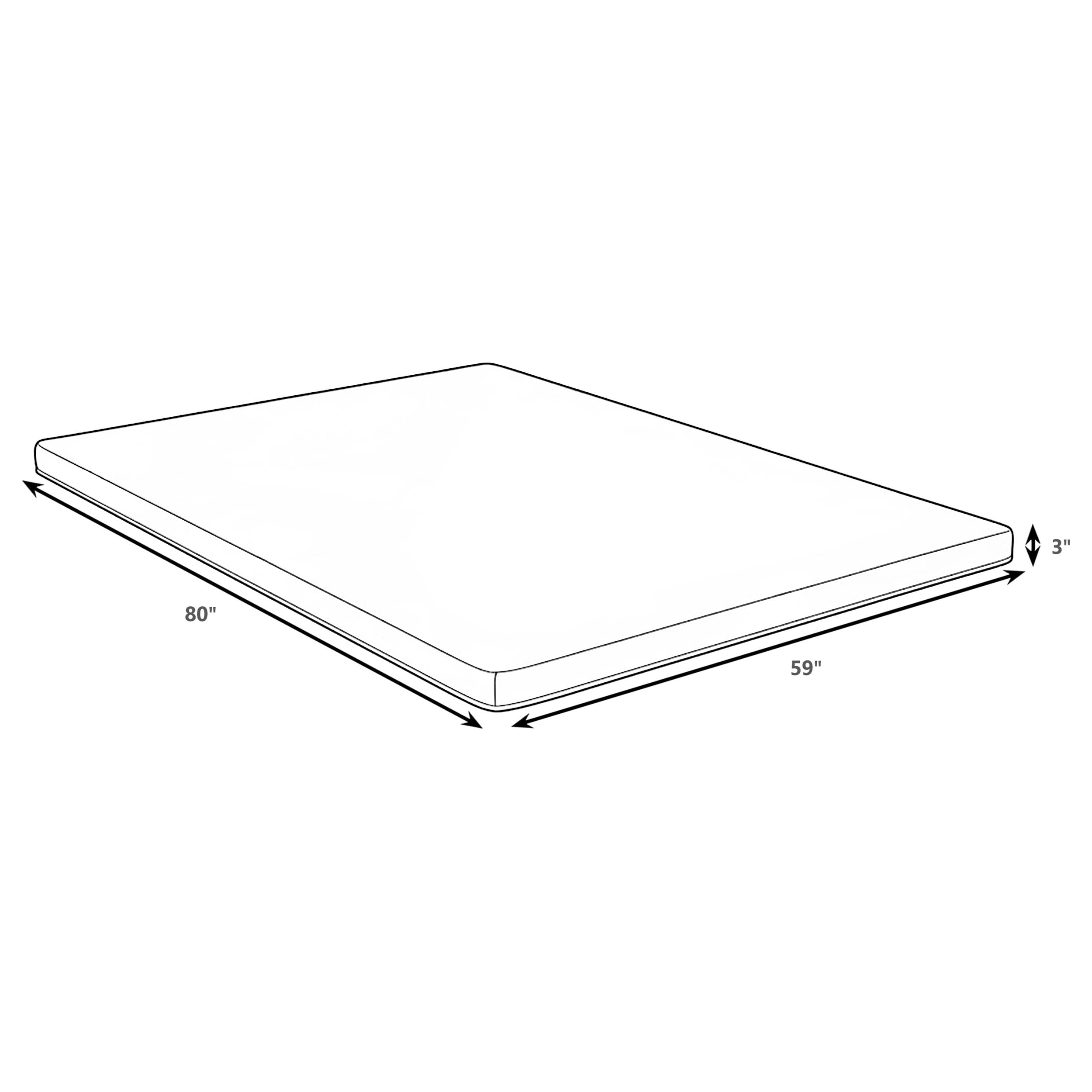 Cascade 3-inch Queen Cool Memory Foam Mattress Topper — view 4