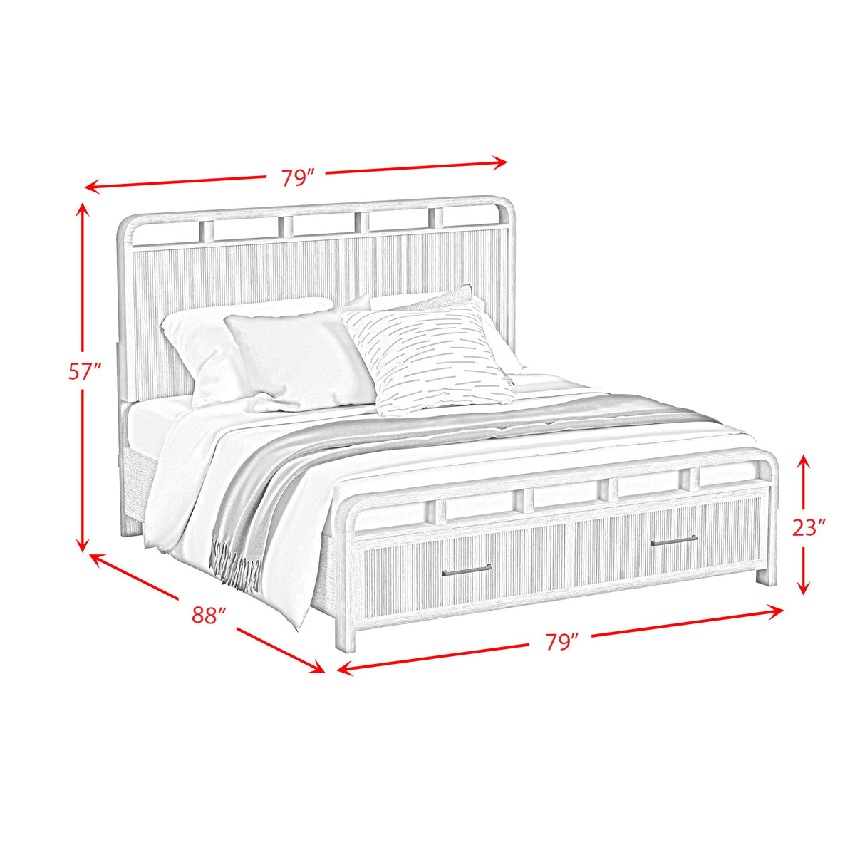 Ridgemont Storage Bedroom Set in Black by Elements International, view 48