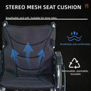 Heavy Duty Foldable Manual Wheelchair Double X Force Support With Adjustable Seat Belt Breathable Cushion & Anti Backflip Design 24" Tires For All Terrains 350 Lbs Capacity - Black / Silver