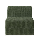 Modern Minimalist Corduroy Sleeper Sofa, Compressed Sectional Single Seat